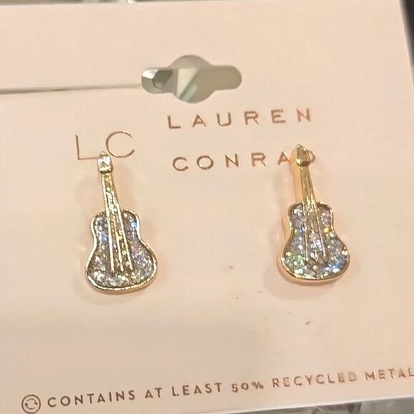 LC Lauren Conrad Guitar Earrings - Picture 1 of 4